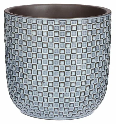 Image de Mica Decorations Daan Blumentopf - H18 x Ø19 cm - Blau