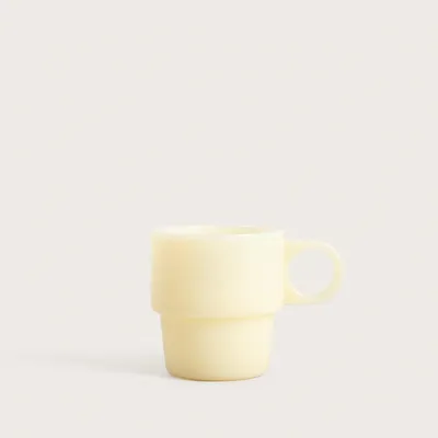Produktbild von HOMLA PALLORA Glas mit Milchglasgriff gelb 0,25 l