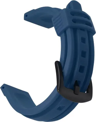 Image de Bracelet universel en silicone bleu pour montre, étanche, 22 mm