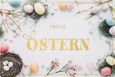 Produktbild von Ostern  Unverpackt  Glückwunschkarte im Format 115 x 17cm mit Umschlag