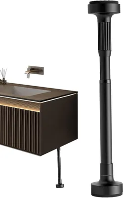 Produktbild von Verstellbare Stange – Zugstange – Federstange – Möbel stabilisieren – Kein Bohren erforderlich – 46-80 cm – Schwarz