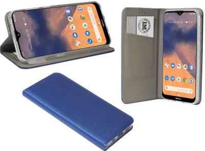 Produktbild von cofi1453® Buch Tasche "Smart" kompatibel mit NOKIA 2.3 Handy Hülle Etui Brieftasche Schutzhülle mit Standfunktion, Kartenfach Blau
