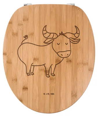 Produktbild von Mr. & Mrs. Panda WC Deckel Sternzeichen Stier - Transparent - Geschenk, Klodeckel, Ochse, Klobrille, Sitz, Geburtstag April, Toilettendeckel, Rind, WC-Brille, Brille