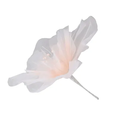 Image de Fleur de gaze 19.7in diamètre doux couleurs vives lumière réutilisable fleur d'organza fait à la main pour la photographie de mariage de la famille (rose)
