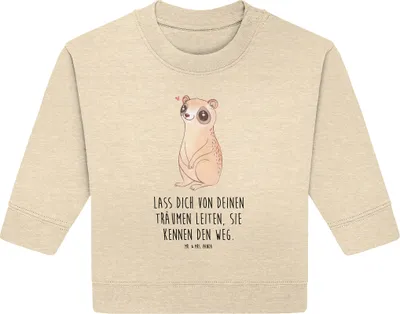 Produktbild von Mr. & Mrs. Panda Organic Baby Pullover Plumplori Glücklich 12. - 18. Monat - Natural Raw - Geschenk, Bullover, Niedlich, Lustige Sprüche, Glück