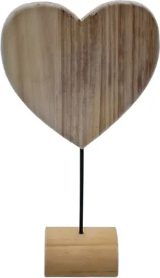 Produktbild von Drevené srdce na stojane - cca 37 cm - farba: prírodná