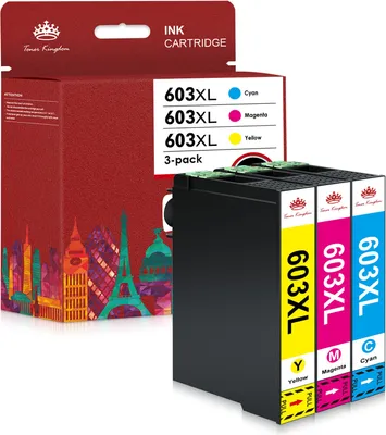 Produktbild von 3x kompatible Druckerpatronen als Ersatz für Epson 603 XL für Epson WF 2830 WF 2810 WF 2835 XP 3100 3105 XP 2100 XP 2105 XP 4100 XP 4105 (CMY)