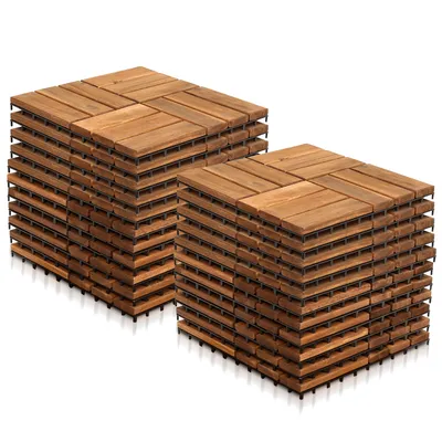 Obrázek produktu pro TolleTour dřevěné dlaždice 22x 2m² akátové dřevo terasové dlaždice click dlaždice 30x30cm zahradní balkonová mozaika