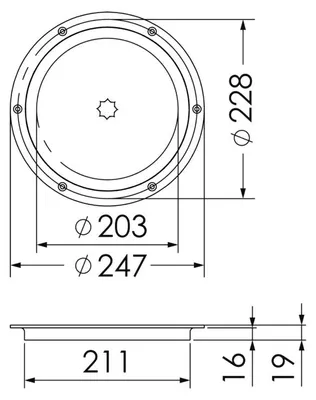 Produktbild von Inspektionsklappe AISI 316 Durchgang 203 mm - Osculati 20.100.50