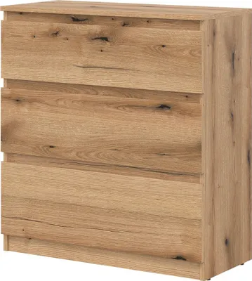 Obrázek produktu pro Komoda 78x84x35 cm REMI RM02 Komoda se 3 zásuvkami Evoke dub