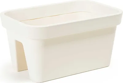 Obrázok produktu pre AkoHomely zábradlie kvetináč Lys krémová plast 24 cm x 45 cm x 29 cm dekorácie