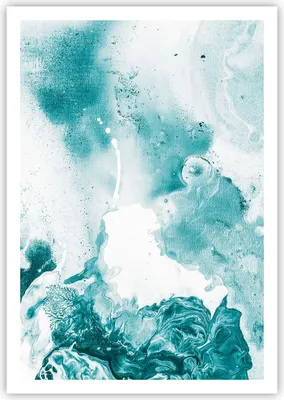 Produktbild von Poster - Poster ohne Rahmen - Abstraktion Meer Türkis - 70x100 cm - Wand Bild - Wanddeko - Wandbilder - Kunstposter - Wandposter - Bilder - Kunstdruck - Wanddekoration - Wandbild - P2XPA70x100-4268