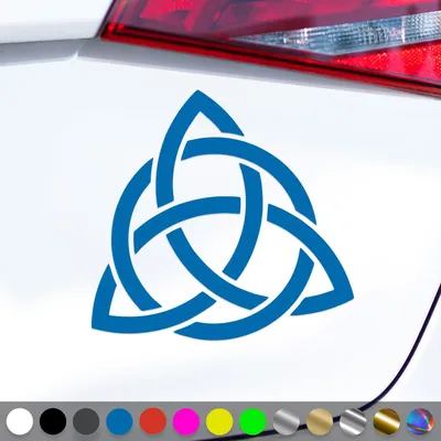Produktbild von PantherPixel Triqueta Aufkleber Keltischer Kelten Knoten Sticker Auto Geschenkidee Farbe Blau