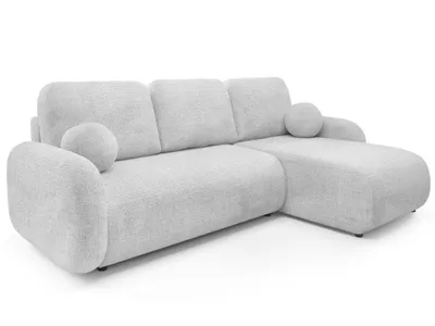 Produktbild von Eckschlafsofa CORO 228x145cm Stoff CREMONA Hellgrau mit Grauen Akzenten– Modernes Design mit Schlaffunktion