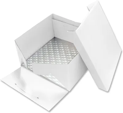 Produktbild von PME Tortenbox mit quadratischer Tortenform, 25 cm, weiß
