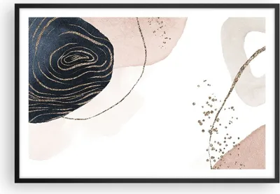 Produktbild von Gerahmtes Poster - Schwarzer Rahmen - Abstraktion Modern Grafik - 91,5x61 cm - Wand Bild - Wanddeko - Wandbilder - Wandposter - Bilderrahmen - Bilder - Kunstdruck - Wandbild - P2BAA91x61-4217