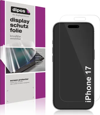Produktbild von 4x Schutzfolie für Apple iPhone 17 klar Displayschutzfolie Folie Display Schutz dipos