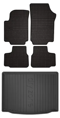 Produktbild von Gummimatten + Kofferraumwanne für Volkswagen Up! 2011-2023 (Schrägheck) – Schwarz, passgenau – Wielganizator SolidPRO