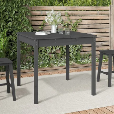 Zdjęcie produktu dla Stół ogrodowy Living Store szary 82,5x82,5x76 cm lite drewno sosnowe