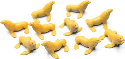 Produktbild von 10x Seelöwe Aufstellfigur Miniblings Gummitier Tier Seelöwe Baby Seehund Figur