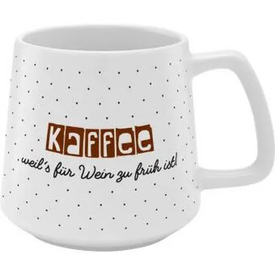 Produktbild von Sheepworld Kaffeetasse konisch mattes Design Kaffee-Motiv 9,5 cm hoch