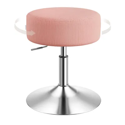 Produktbild von WOLTU Schminktisch Hocker, Schminkstuhl, Höhenverstellbar, Cord Bequemstuhl, Hellrosa