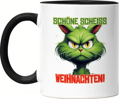 Produktbild von Schöne Scheiss Weihnachten Tasse Schwarz Katzenbesitzer Sarkasmus Geschenk