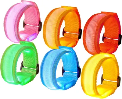 Productafbeelding van Armbanden met ledverlichting - 3 verlichtingsmodi - Reflecterende band - Lichtgevende polsbandjes - Lichtgevende armband