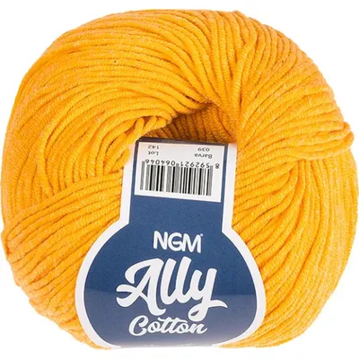 Obrázek produktu pro Příze ALLY Bavlna - 50 g, 140 m - Žlutá