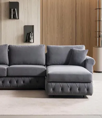 Obrázek produktu pro Obývací prostor rohový gauč rohová pohovka rohový obývací pokoj čalouněný rohový designový gaučový set