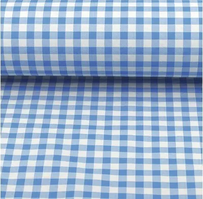 Produktbild von Tischdecke Papier karo blau-weiß 100 cm x 10 m