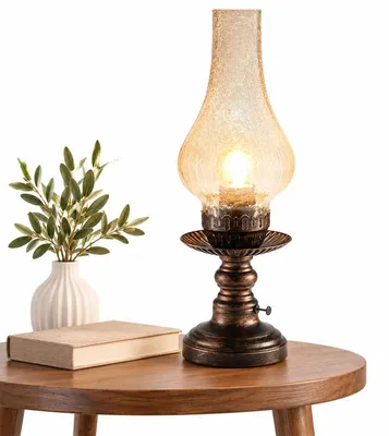 Produktbild von Akku Tischlampe kabellos, Retro Tischleuchte mit Touch-Bedienung, 3 Helligkeitsstufen, USB-aufladbar, dekorative Ambientebeleuchtung für Schlafzimmer und Wohnzimmer