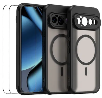 Produktbild von MagSafe Hülle + 2x Schutzglas für Google Pixel 11 Pro Kameraschutz Matt Schwarz