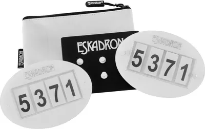 Produktbild von Eskadron Startnummern Set Quick Pin 4er-Set Weiß