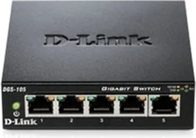 Produktbild von D-Link DGS-105, Unmanaged, L2, Gigabit Ethernet (10/100/1000), Vollduplex, Desktop