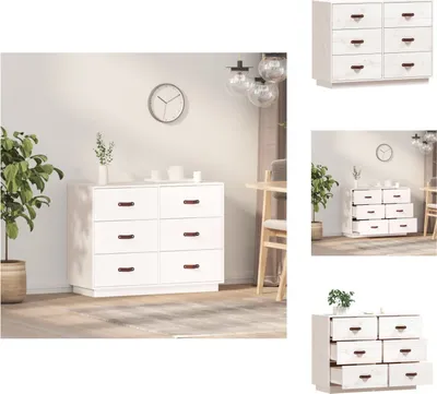 Produktbild von vidaXL Sideboard Weiß 100x40x75 cm Massivholz Kiefer -  Sideboards