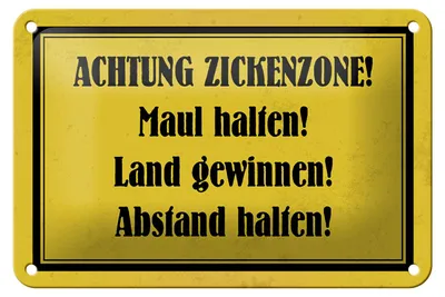Produktbild von Blechschild Hinweis 18x12cm Achtung Zickenzone Schild