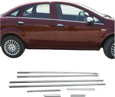 Zdjęcie produktu dla Listwy okienne do Fiat Linea 2006-2012 stal nierdzewna chrom 8szt