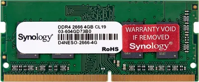Produktbild von Synology - DDR4 - Modul - 4 GB - SO DIMM 260-PIN - 2666 MHz / PC4-21300 - 1.2 V - ungepuffert - non-ECC - für Deep Learning NVR DVA3219