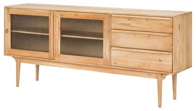 Produktbild von home24 Massives Sideboard mit 3 Schubladen - Akazie massiv