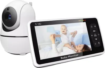 Obrázok produktu pre Detská videomonitorka, rozlíšenie HD 720P, bezdrôtový dosah 300 m, zástrčka EÚ