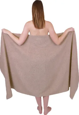 Produktbild von Betz XXL Badetuch 100 x 200 cm BERLIN Saunatuch 100% Baumwolle Farbe – cappuccino