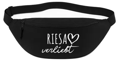 Produktbild von Huuraa Bauchtasche Riesa verliebt 2,5 Liter Black Polyester Crossbody Bag Geschenkidee