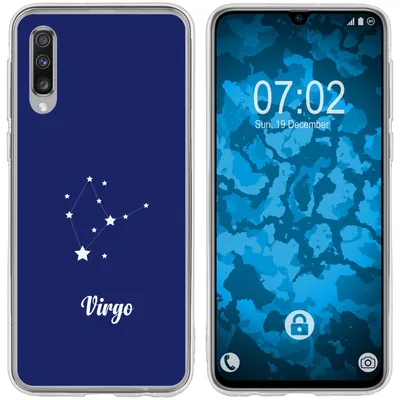 Produktbild von PhoneNatic Case kompatibel mit Samsung Galaxy A70 Silikon-Hülle SternzeichenVirgo M2