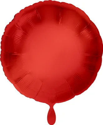 Zdjęcie produktu dla Okrągły balon foliowy 43 cm, czerwony metaliczny