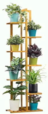 Productafbeelding van Houten Plantenstandaard met 7 Niveaus voor Binnen en Buiten