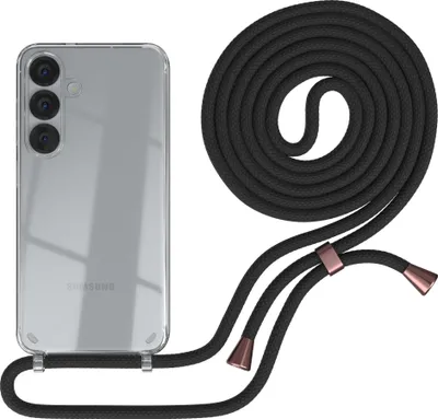 Produktbild von EAZY CASE Handykette mit Hülle für Samsung Galaxy S25 Backcover Handykette, zum Umhängen in Schwarz