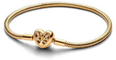 Imagen del producto de Pulsera para mujer, colección Moments, de PANDORA, en oro de 14 quilates, con circonitas y esmalte