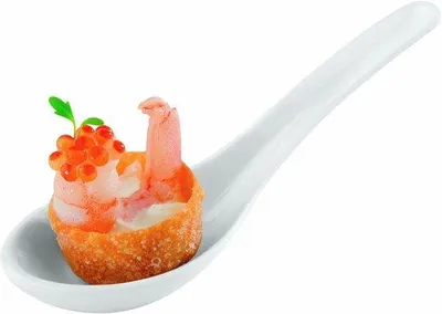 Produktbild von Famanu Vorspeisenlöffel - Elegantes Servieren - 13,6 x 4,7 cm - Weiß