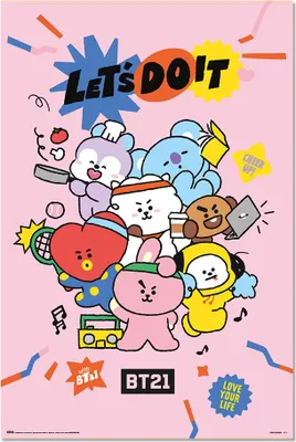 Produktbild von BT21 Poster Let's Do It 61 x 91,5 cm